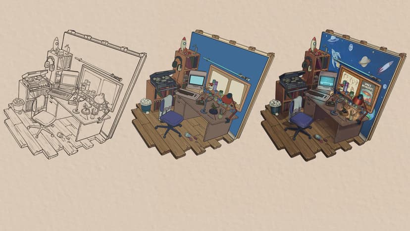 Concept Art Colour Wash Workflow
